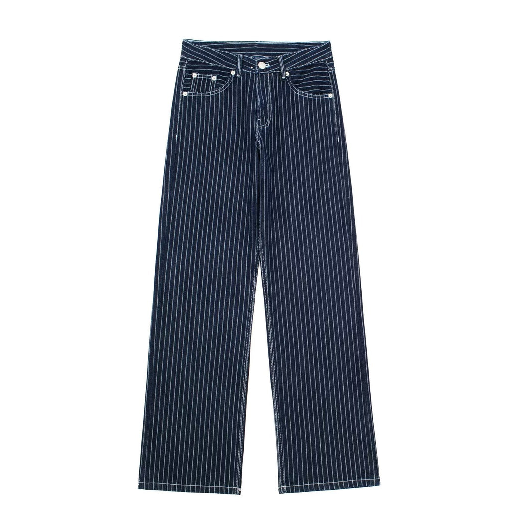 Pinstripe Iconic Stretch Jeans, Coffee