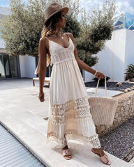 Eyelet Embroidery Cami Maxi Dress