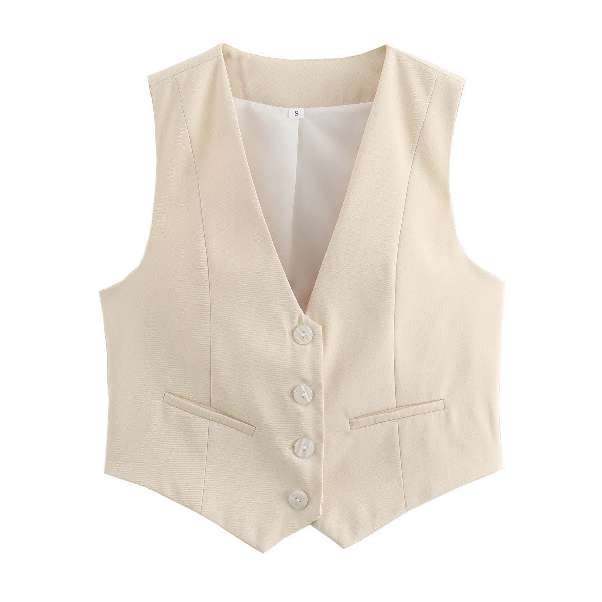 Cherry Blossoms Button Down Linen Cotton Vest