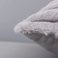 Faux Fur Cushion Cover Flocking Stripe Cushion Cover Pink Grey Orange Ivory Soft Home Decorative Pillow Cover 45x45cm/30x50cm
