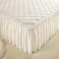 Thickened Bed Skirt Solid Color Bed Cover Quilted Mattress Protector покрывало Skin-friendly Bedspread (No Pillowcase)