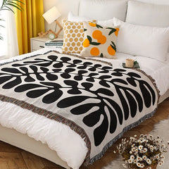Textile City Ins Alice Plant Patterns Sofa Blanket Outdoor Camping Leisure Blanket Home Decoration Throw Blanket 130x160cm