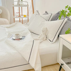 Korean Bubble Yarn Summer Blanket for Double Bed Breathable Thin Comforter Set Machine Washable Quilt 3 Pcs Set or Single Quilts