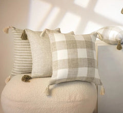 Tassels Cushion Cover 45X45 30X50 Cream White Pillowcase For Bed Chair Sofa Decorative Pillow Covers Square Home Decor Linen