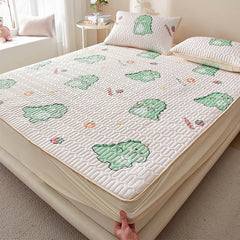 Summer Latex Ice Mat Bed Mattress Cool Cartoon Mattress Pad Air Conditioner Soft Cool Bedding Set Non-slip Pad 150