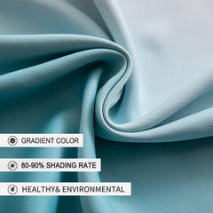 2 Pcs Gradient Color Balckout Curtains for Bedroom Living Room Kitchen Modern Curtains Treatment Blinds Custom Made