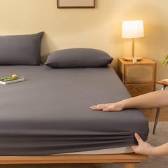 Fitted Sheet Queen Size Bedspread With Elastic Band Bed Sheet Solid Color Mattress Cover High Quality Fit Sheet