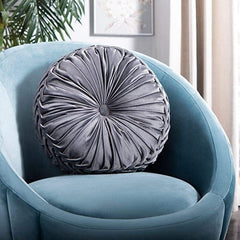 Throw Pillow for Couch Decorative 3D Pumpkin Vehicle Wheel Round Velvet Cushion for Sofa Bed Chair Floor Coussin Canapé