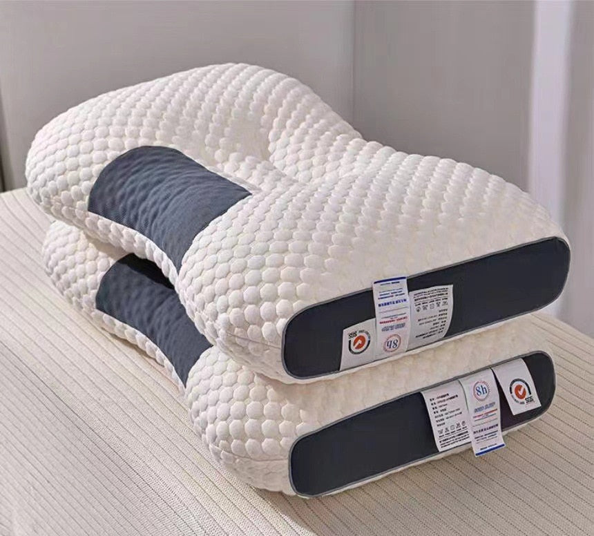 New 3D SPA Massage Pillow Partition To Help Sleep and Protect The Neck Pillow Knitted Cotton Pillow Bedding