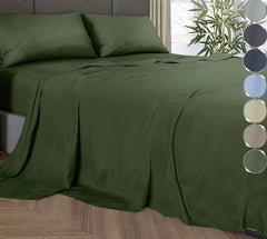 Organic Bamboo Bedding Set Bed Sheet Sets Fitted Sheets Flat Sheet Pillowcase Luxury Double Queen King Size Bedsheet