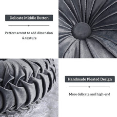 Throw Pillow for Couch Decorative 3D Pumpkin Vehicle Wheel Round Velvet Cushion for Sofa Bed Chair Floor Coussin Canapé