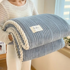 Throw Blanket for Sofa Winter Blanket King Size Home Warm Plaid Comforter Bedspread Bedding Sheet