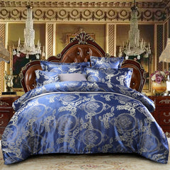 Europe and America Jacquard Luxury Bedding Set Satin Modern Luxury Bedding Sets High End rayon Wedding Duvet Cover Set Queen