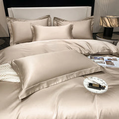 200S Count Long Staple Cotton Solid Color 100% Cotton Duvet Cover Quilt Single Pillowcase Sheet Fitted Bedding Set Queen King