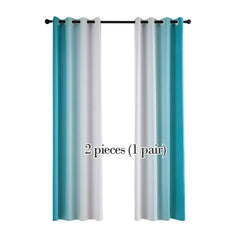 2 Pcs Gradient Color Balckout Curtains for Bedroom Living Room Kitchen Modern Curtains Treatment Blinds Custom Made