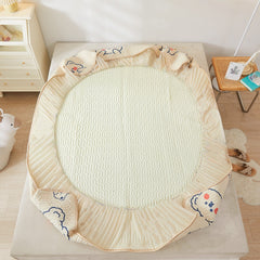 Summer Latex Ice Mat Bed Mattress Cool Cartoon Mattress Pad Air Conditioner Soft Cool Bedding Set Non-slip Pad 150