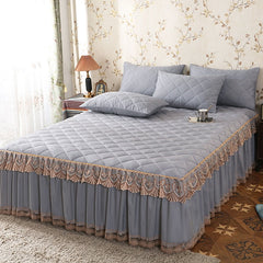 Lace Laminated Cotton Thickened Brushed Bed Skirt,Mattress Cover 160x200,140x190,Bedding Bedspreads Bedroom Decoration
