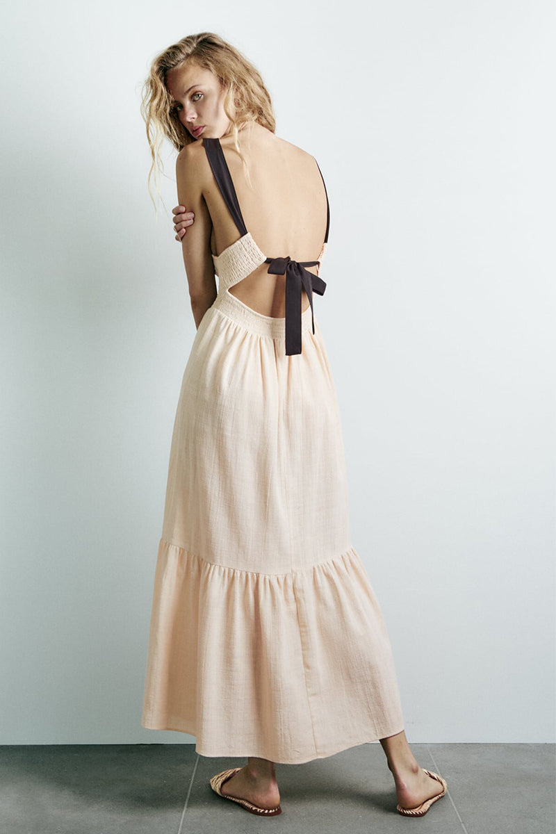 Alameda Tie-Back Maxi Dress