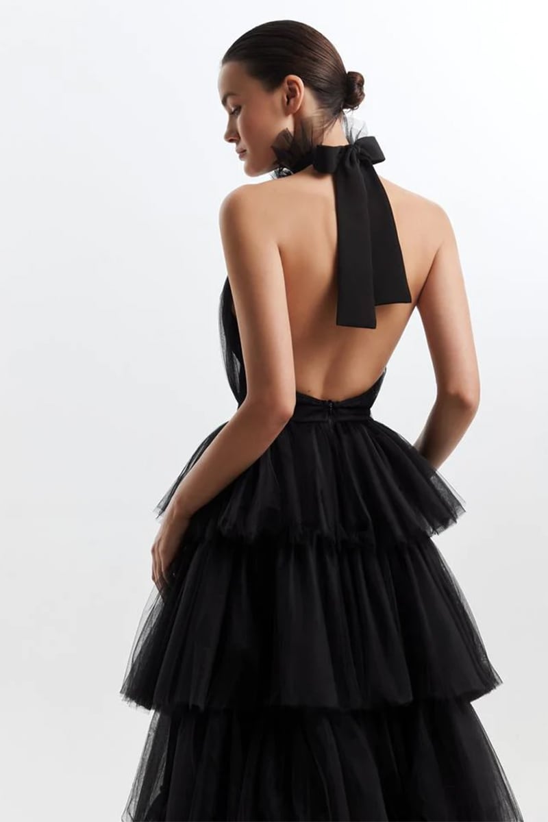 Always Be There Backless Tiered Maxi Dress