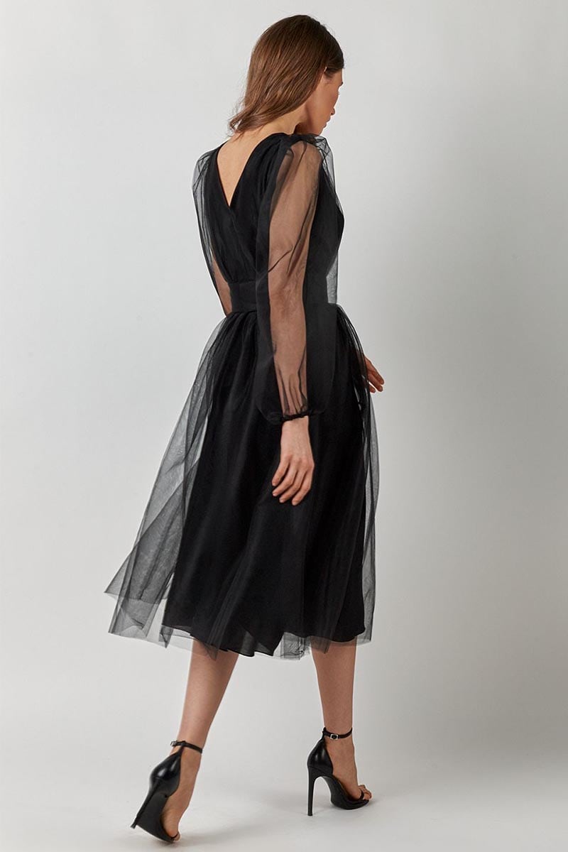 Anna Tulle Midi Dress