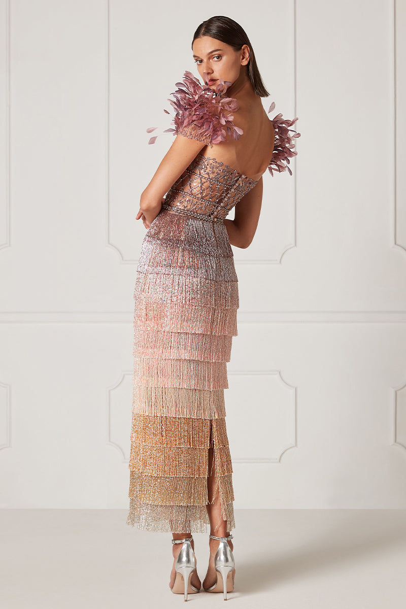 Aphrodite Tassel Midi Dress