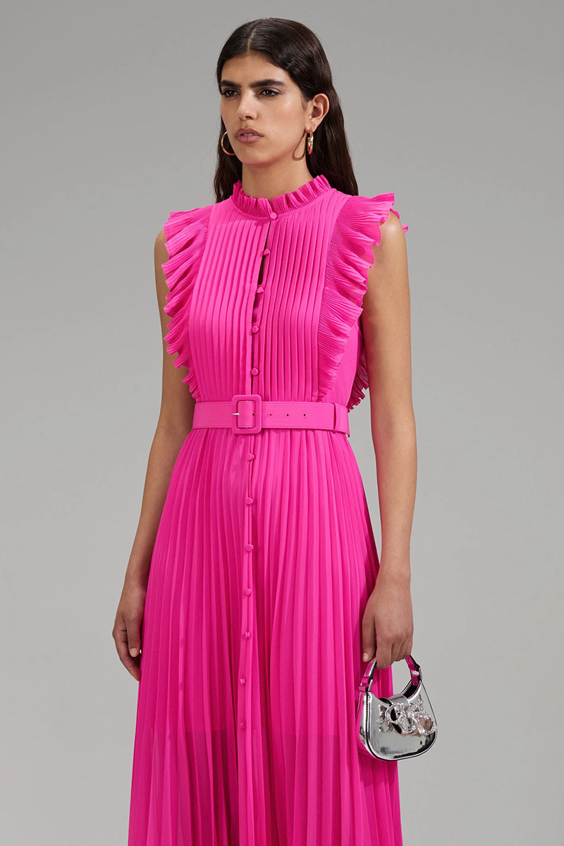 Aries Pleated Maxi Dress