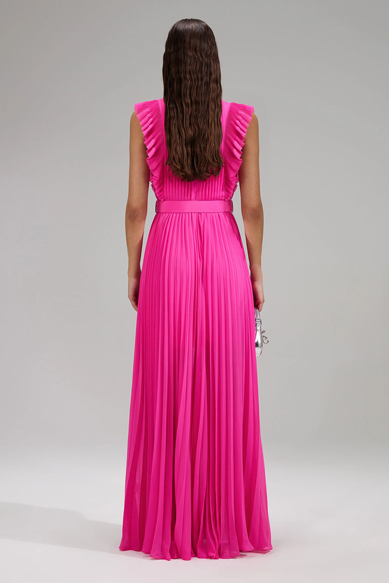 Aries Pleated Maxi Dress