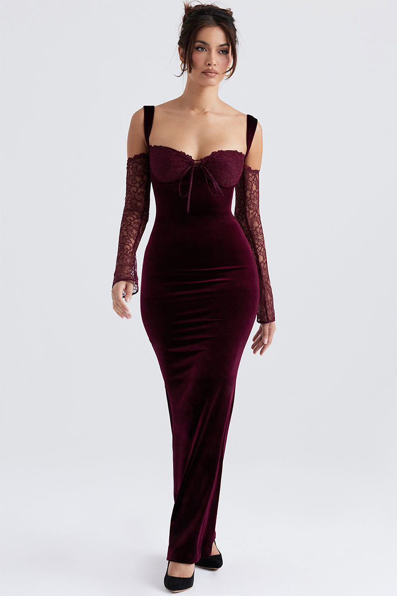 Beautiful Evening Velvet Maxi Dress