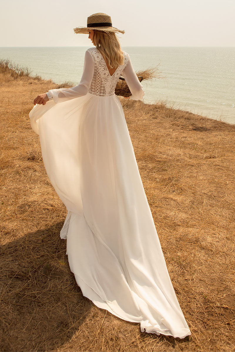 Bonaire Lace Chiffon Bridal Gown