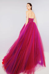 Celebration Time Asymmetrical Strapless Maxi Dress