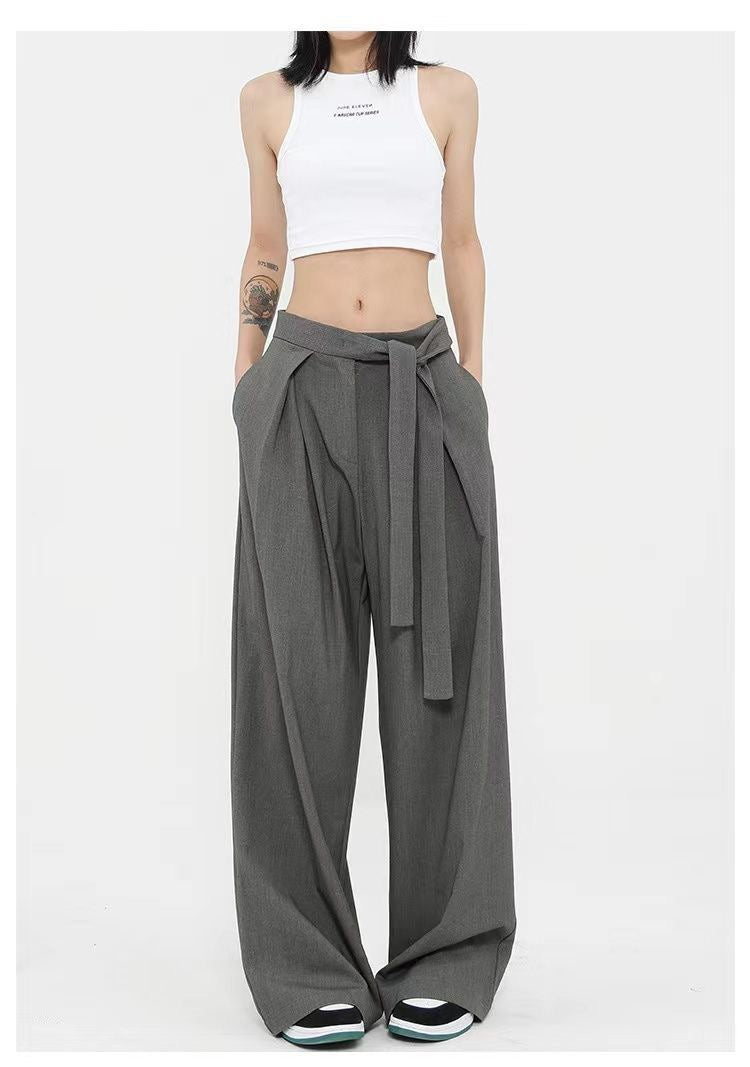 Tied Oversized Wide Leg Pants