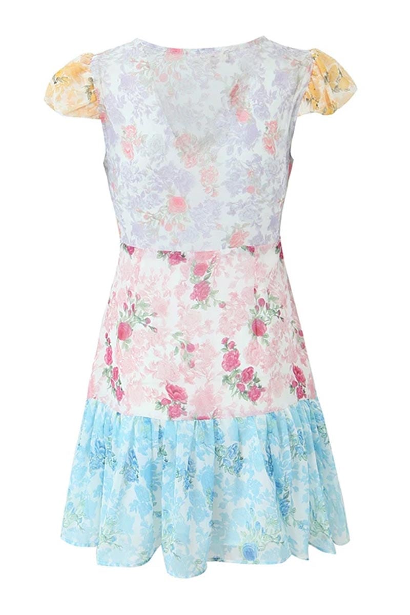 Chic Explorer Floral Print Mini Dress