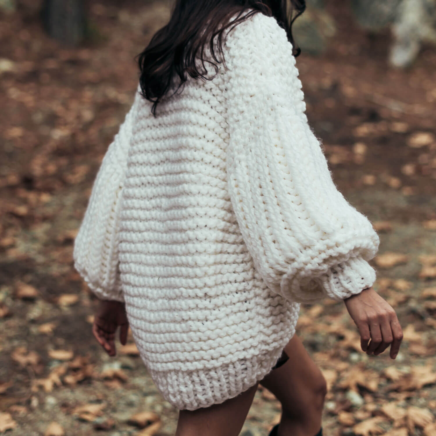 Classic Oversized Puff Sleeve Hand Knit Chunky Yarn Cardigan Chicwild classic-oversized-puff-sleeve-hand-knit-chunky-yarn-cardigan-chicwild