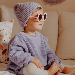 Cozy Warm Solid Color Fold Over Cuffed Chunky Knit Baby Winter Beanie