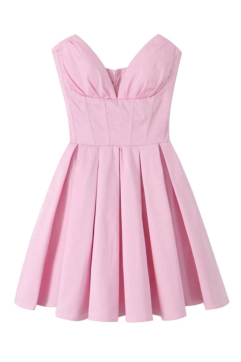 Deeply Adorable Strapless Mini Dress