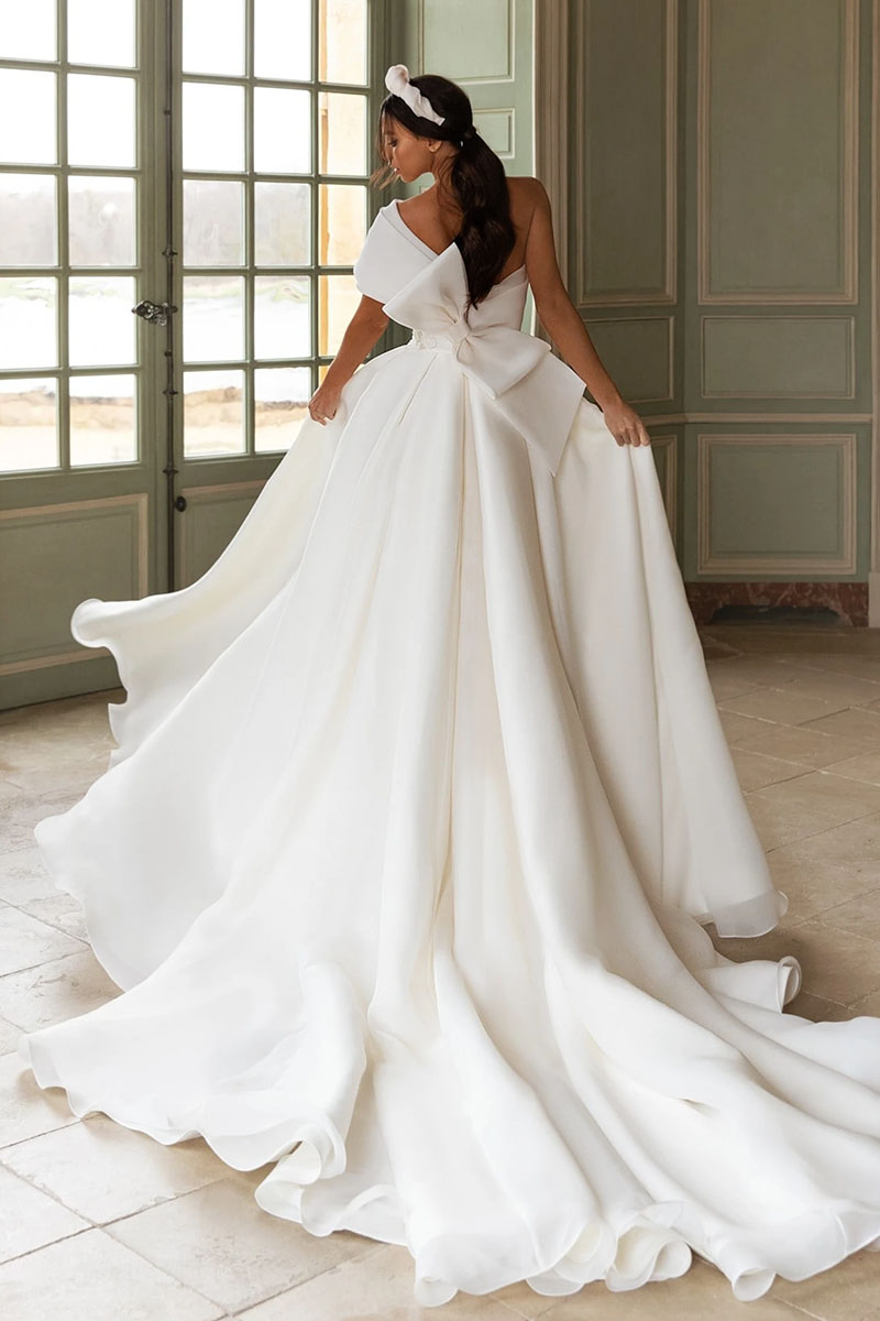 Divine Inspiration Off-the-Shoulder Wedding Dress