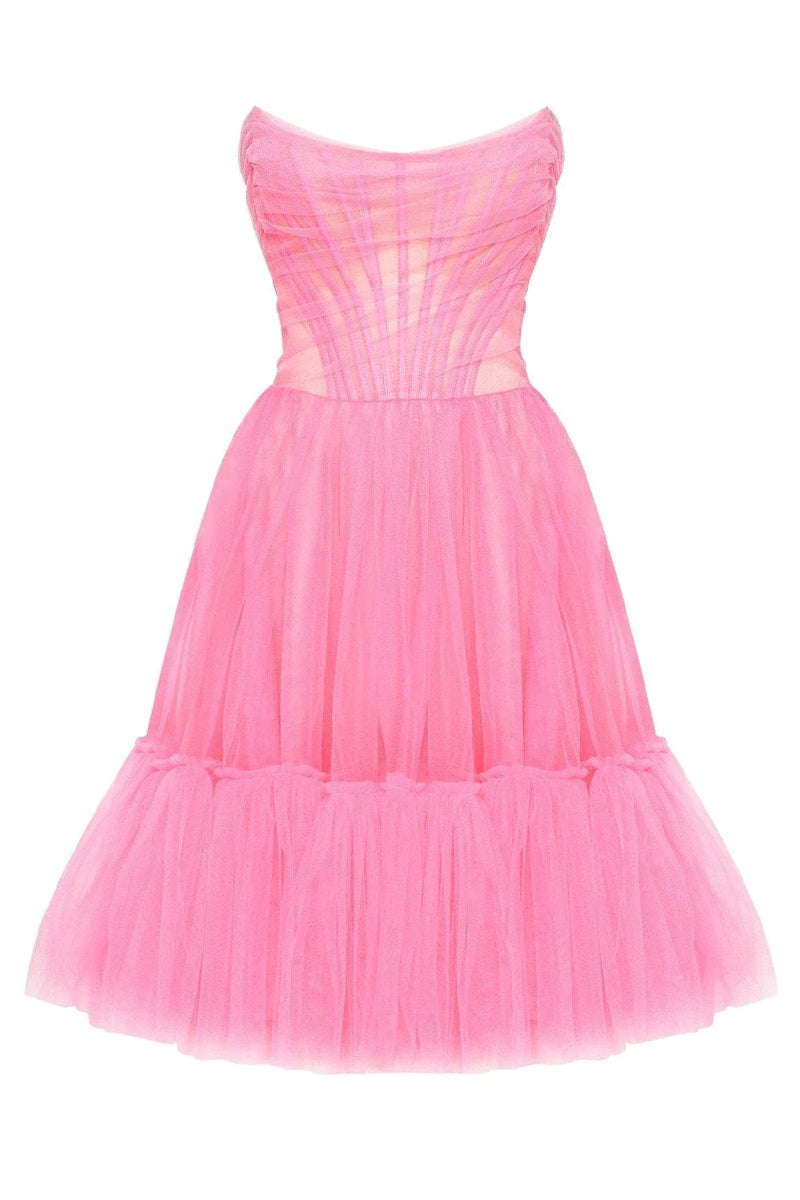 Ellee Strapless Tulle Mini Dress