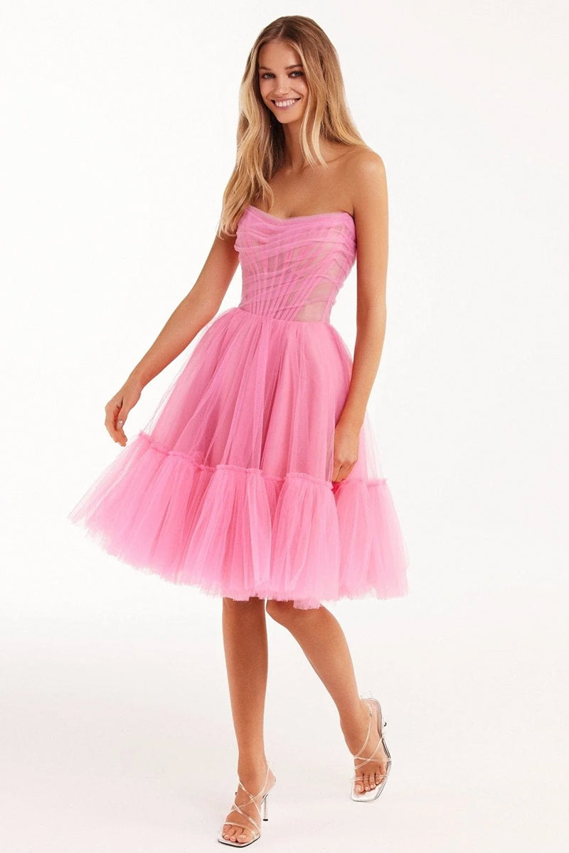 Ellee Strapless Tulle Mini Dress