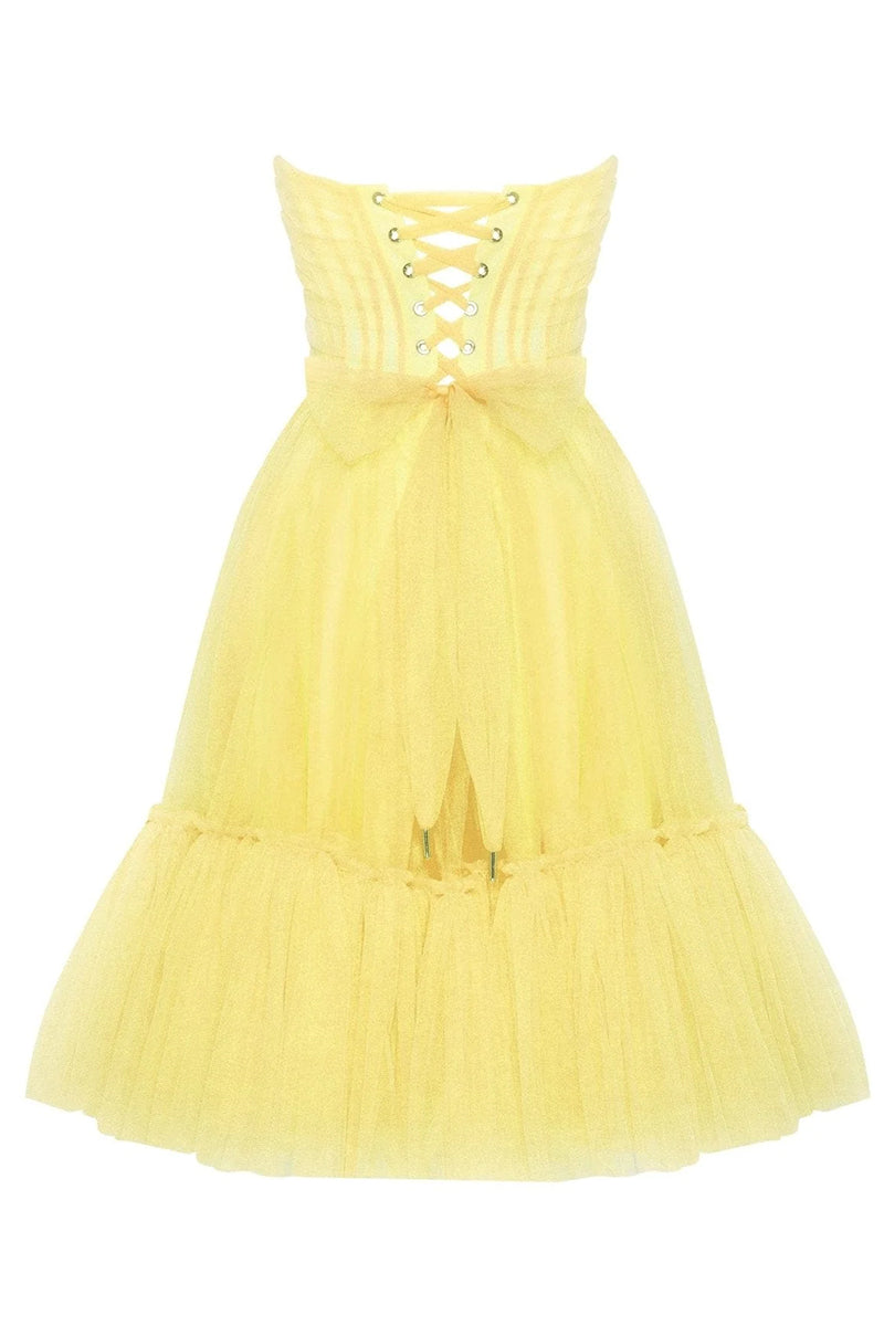 Ellee Strapless Tulle Mini Dress