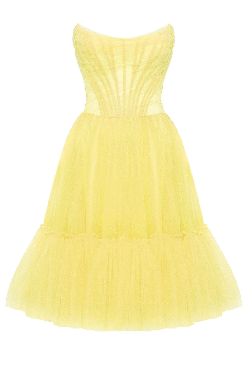 Ellee Strapless Tulle Mini Dress