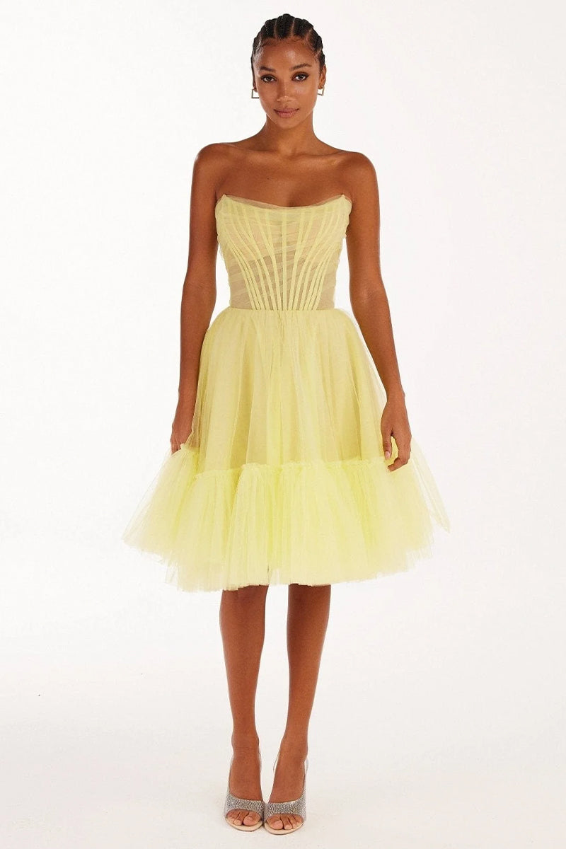 Ellee Strapless Tulle Mini Dress