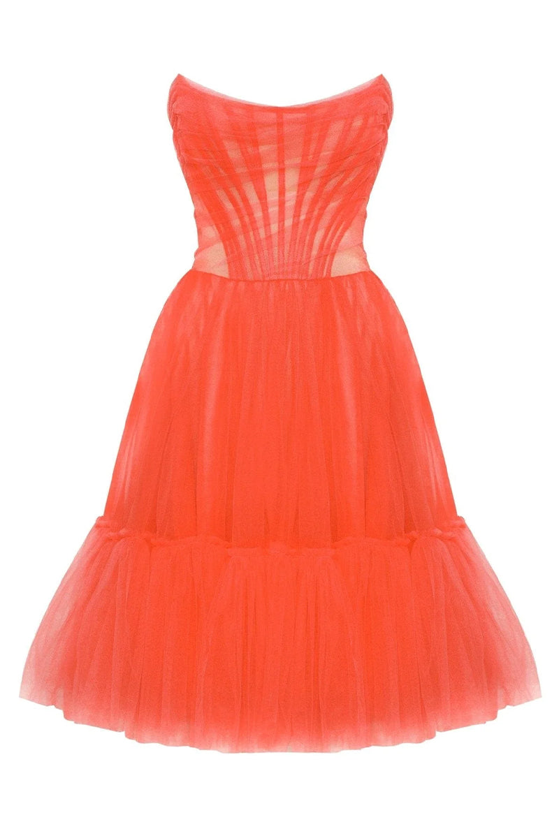 Ellee Strapless Tulle Mini Dress