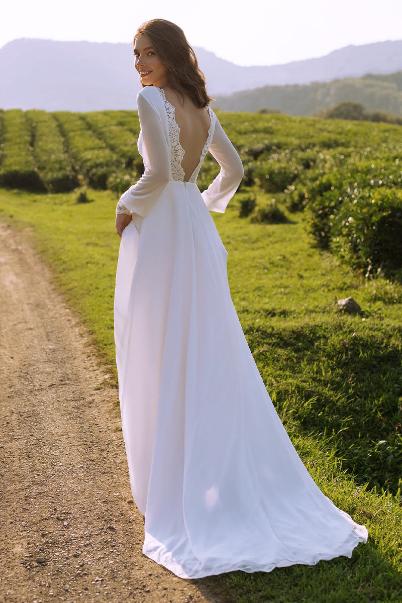 Endless Love Long Sleeve A-line Wedding Dress