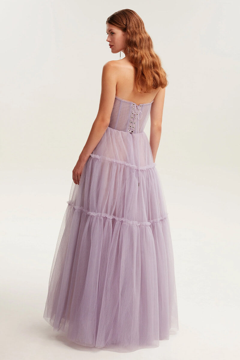 Evening Philosophy Tulle Maxi Dress