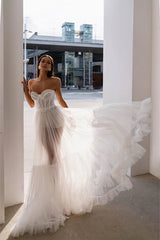 Everlasting Love Strapless A-Line Sheer Wedding Dress