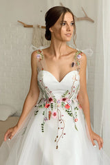 Everlasting Promise White Tie-Strap Wedding Dress