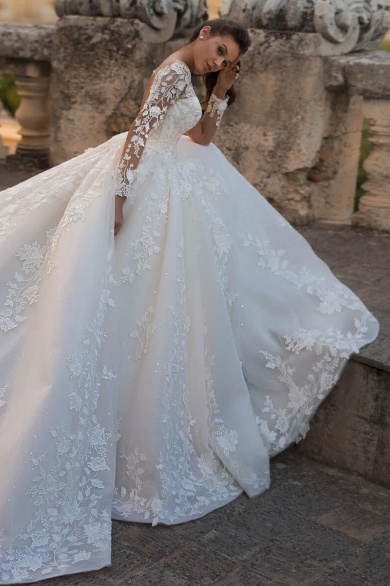 Fairytale Romance Lace Applique A-line Wedding Dress