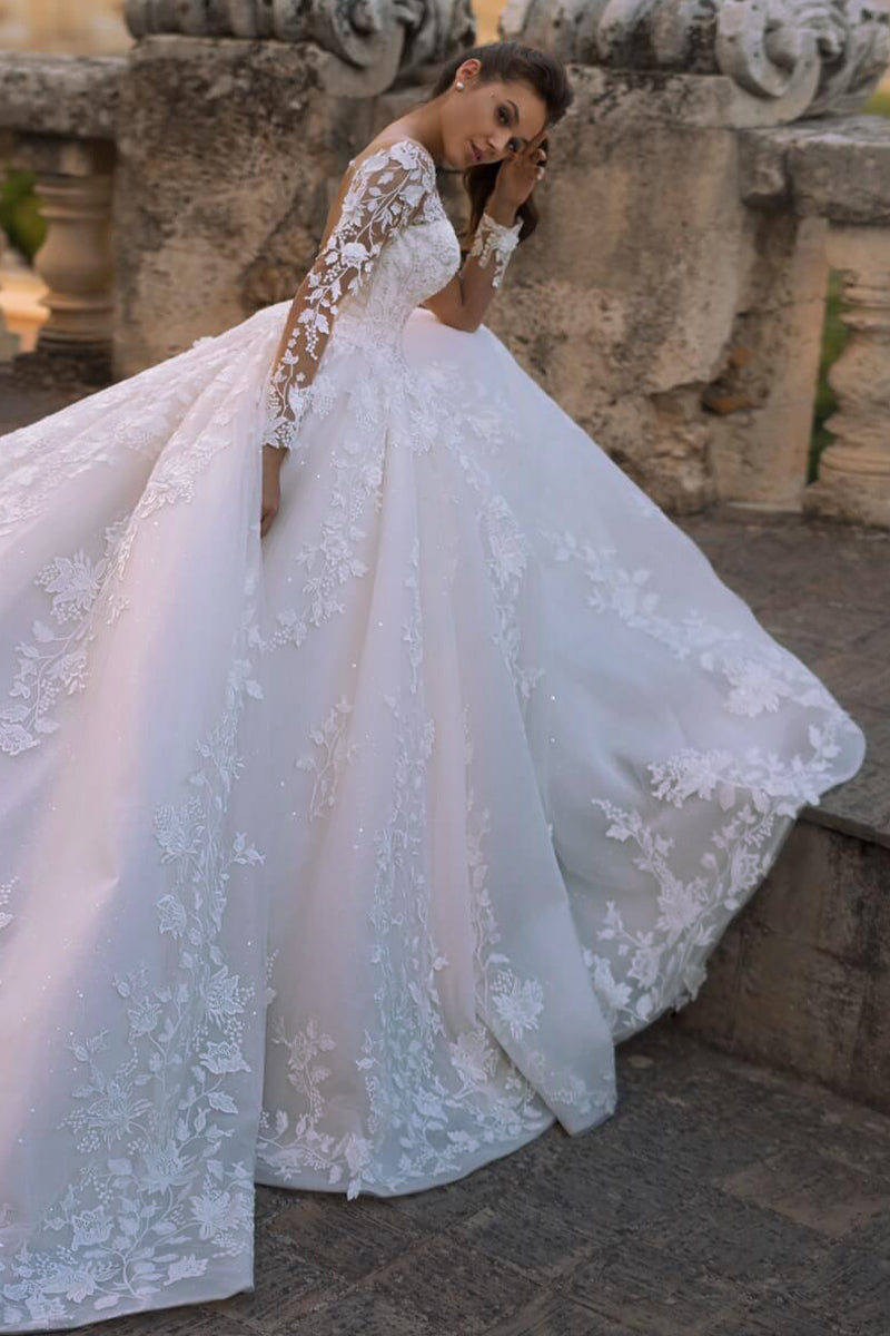 Fairytale Romance Lace Applique A-line Wedding Dress