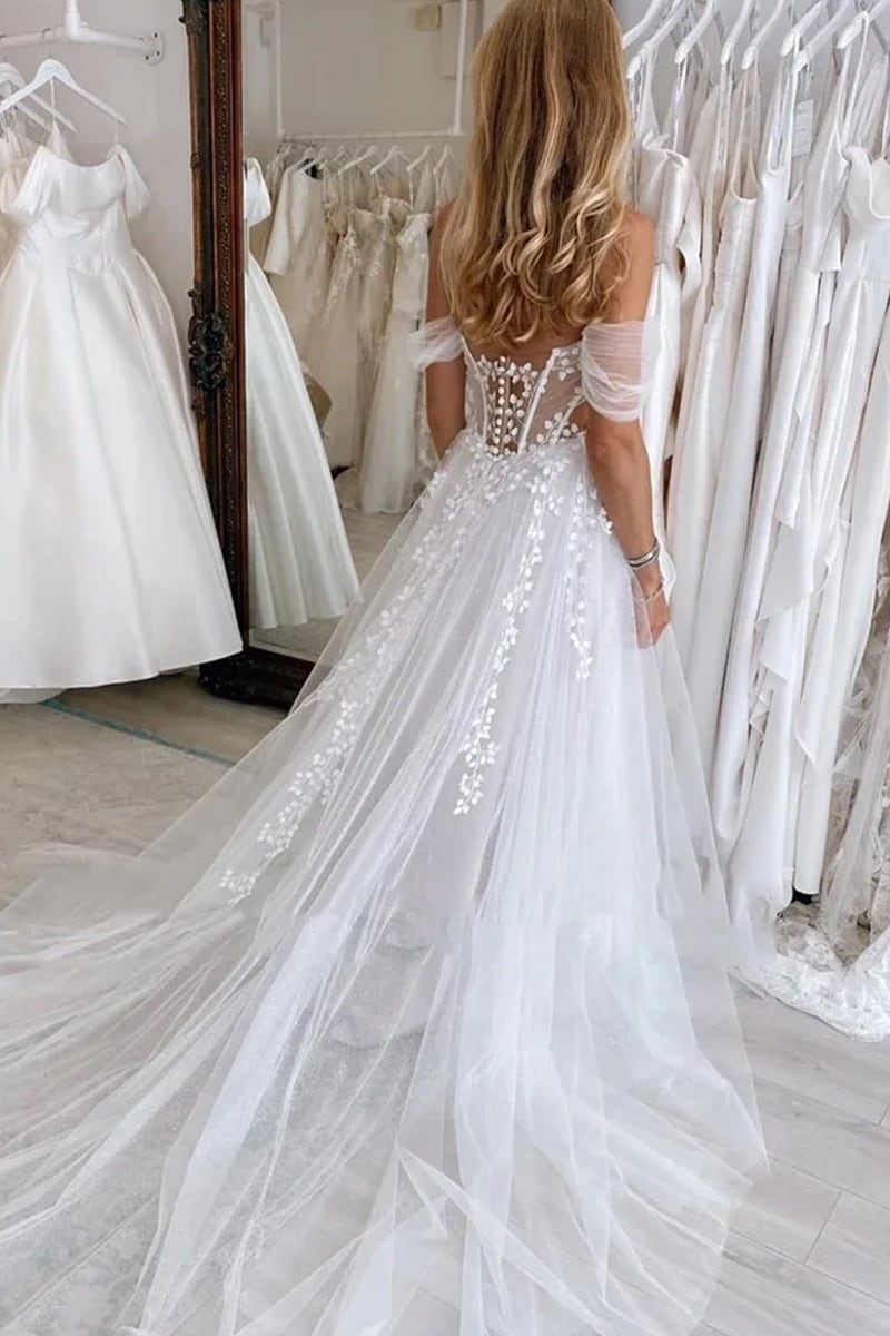 Fairytale Romance Off-the-Shoulder Wedding Dress