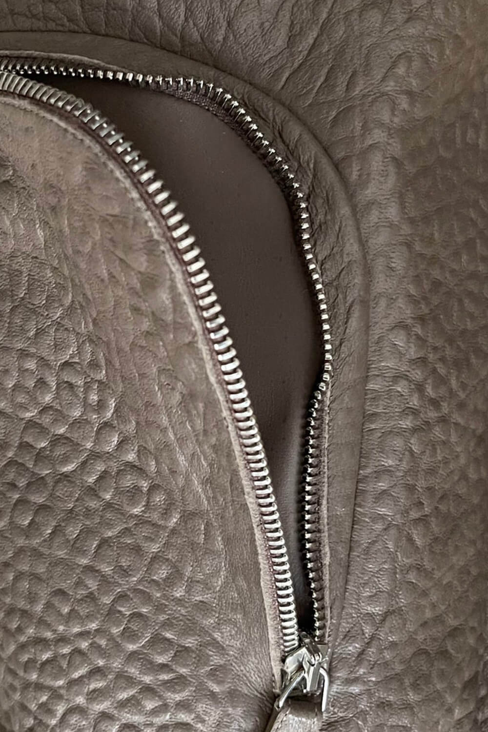 Bubble Textured Faux Leather Zip Detail Cargo Thigh High Stiletto Boots - Taupe